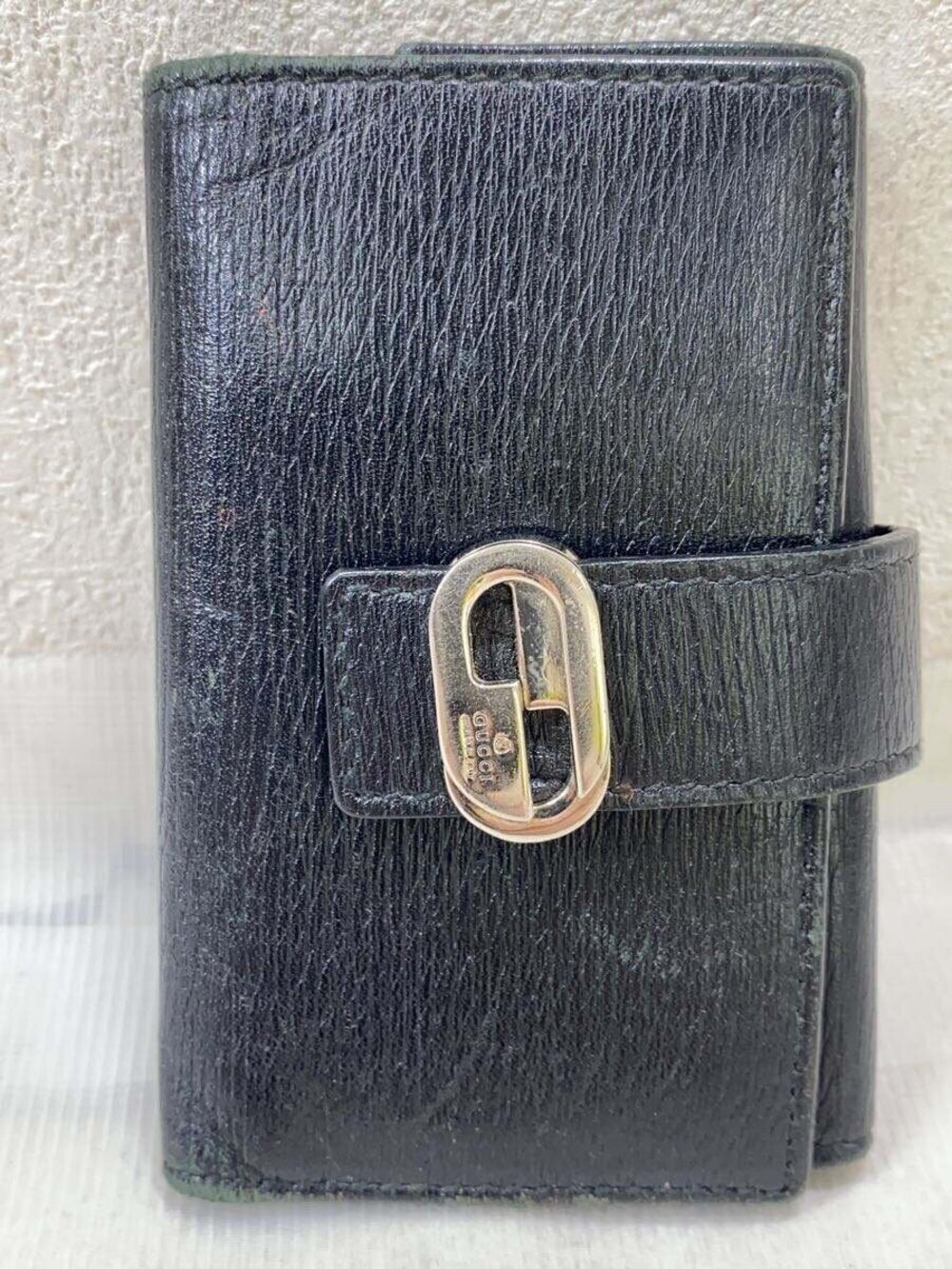Gucci Key Case Wallet Leather Black